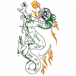 Dragoes Embroidery Design 6 Dragoes Embroidery Design 6